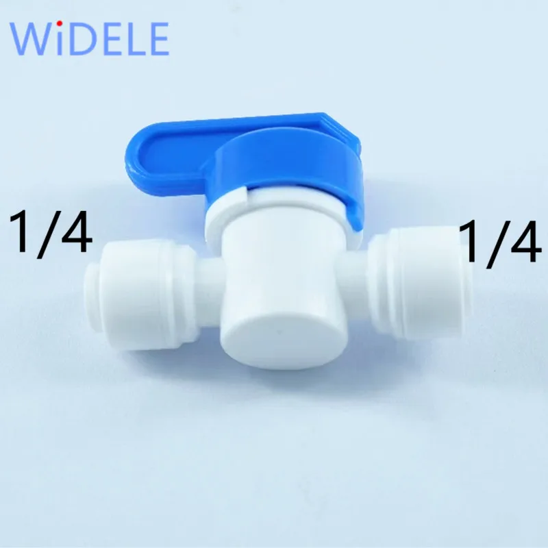 WIDELE Equal Straight OD Tube Ball Valve Quick Connect Fitting 1/4-Inch by 1/4-Inch OD