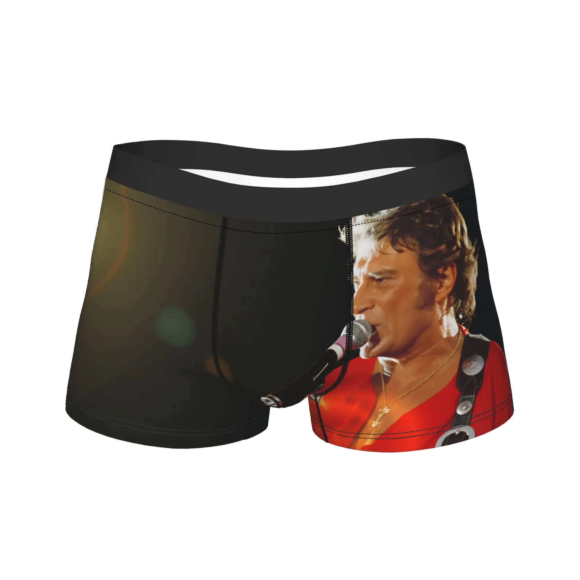 

Нижнее белье Johnny Hallyday, необычные трусы, шорты на заказ, мужские трусы с карманом, трусы большого размера