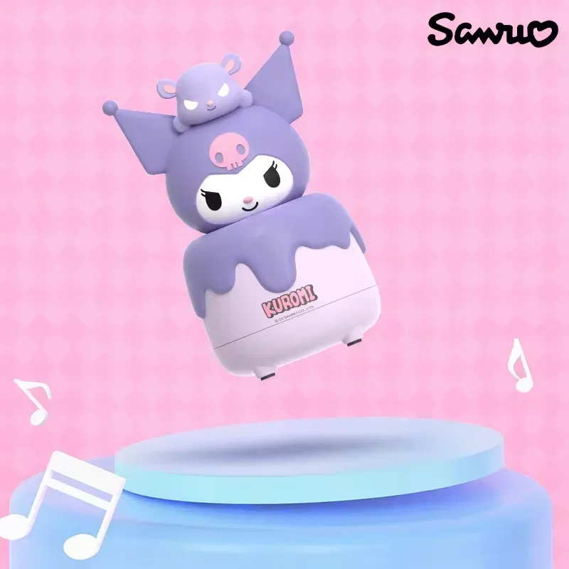 Настольный Bluetooth-динамик Sanrio JS-0175 Kuromi, симпатичный портативный громкоговоритель с ночной фантазией, светящийся в темноте, в подарок