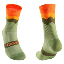 Chaussettes de compression unisexes pour hommes et femmes, chaussettes de cyclisme professionnelles, course de vélo de route, sports de plein air, VTT