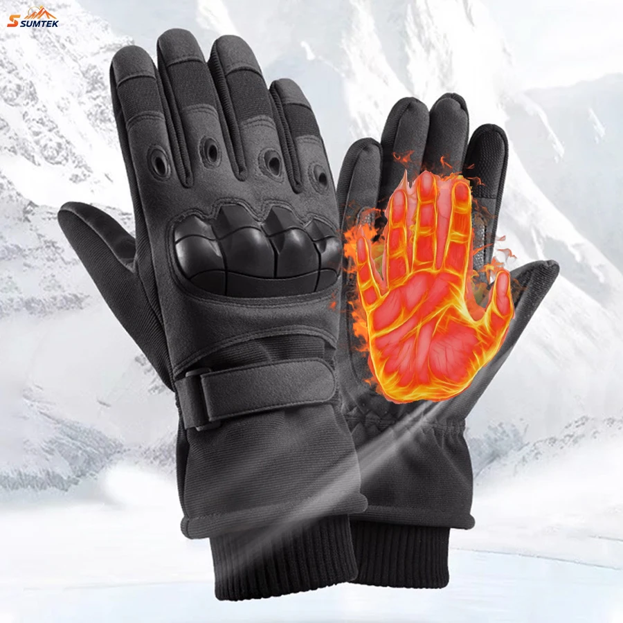 

1Pair Winter Motorcycle Gloves Touchscreen Outdoor Hunting Protection Mountaineering Skiing Full Finger Gloves