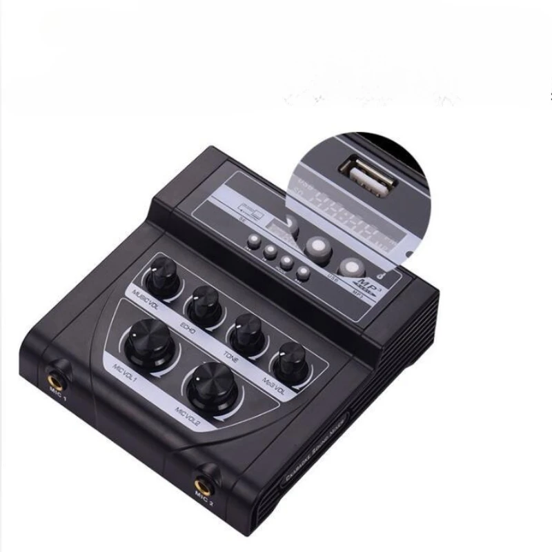 Microphone Preamplifier Small Mixer Home Theater Preamplifier Usb Plug And Play Treble/Bass Adjustments For Stages Homes & KTV