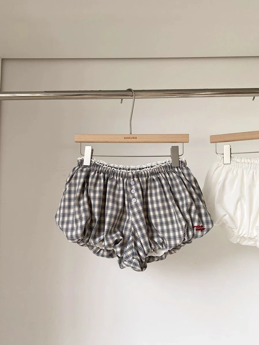 شورت نسائي صيفي لطيف 2025 قيعان جديدة موضة حلوة Y2k سروال فضفاض بخصر مطاطي عتيق بنطلونات Cortos De Mujer 63i895