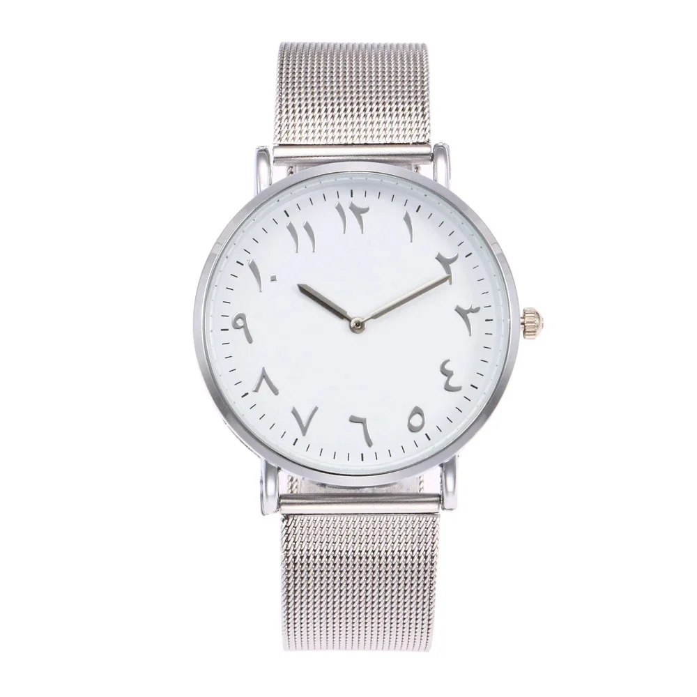 Luxury Rose Gold Mesh Belt Ladies Watch Fashion Design Arabic Watches for Women Stainless Steel Quartz Wristwatch Clock Montre