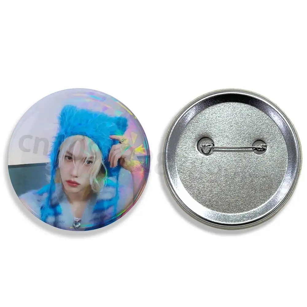 Kpop SKZ F-Felix 58mm Icon Badge Handmade Tinplate Brooch for Backpack Clothes Chest Ornament Gifts