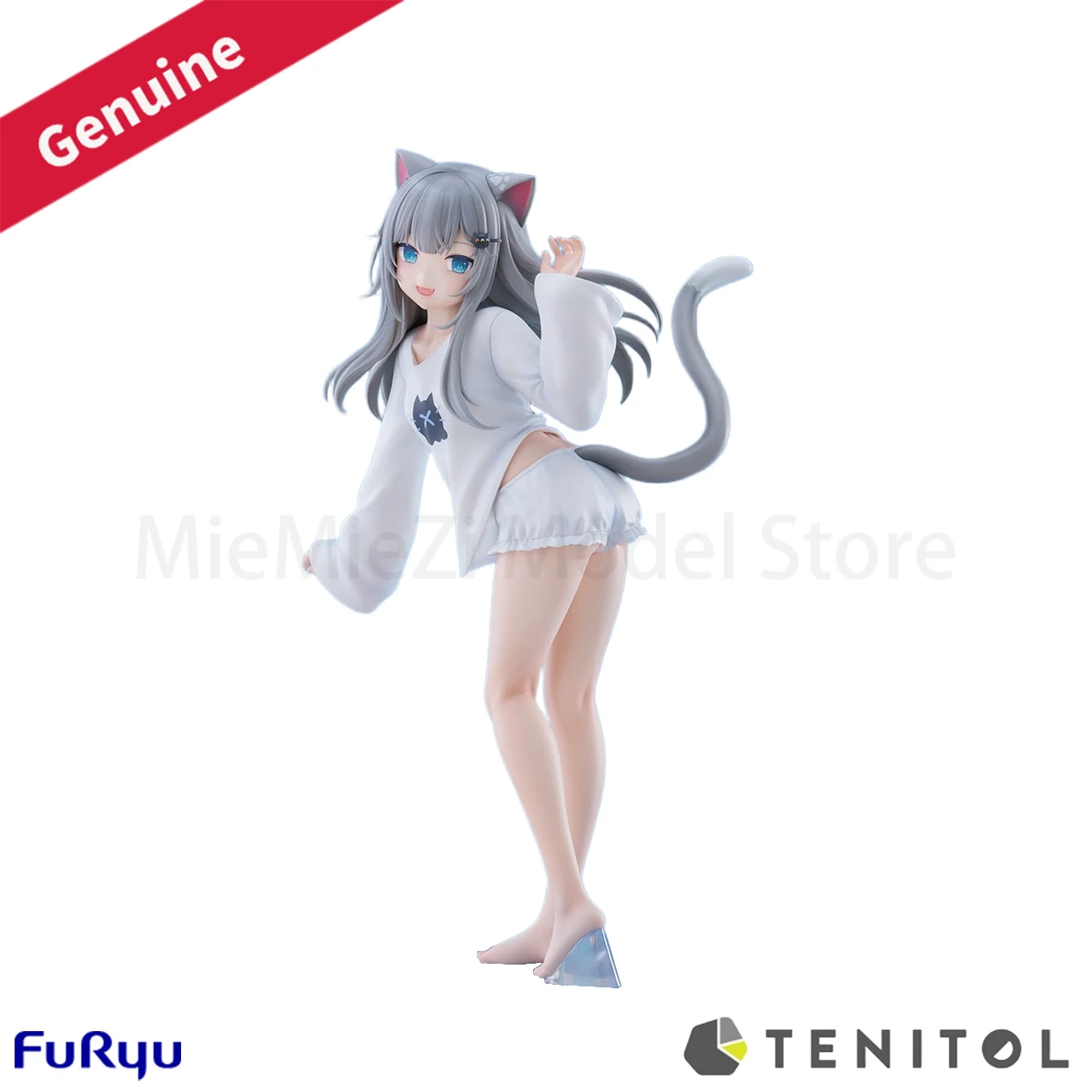 

Original Genuine FuRyu Prepainted Tenitol Tall Nachoneko Channel Nachoneko H=300mm Garage Kit Cute Model Decoration Kawaii Gift