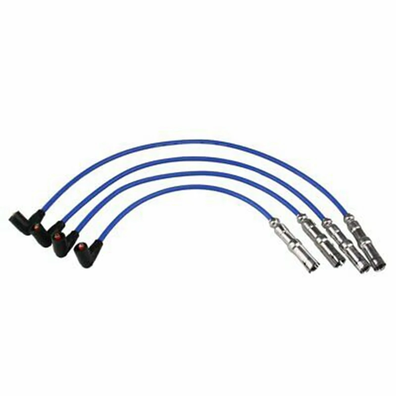 4PCS 8Mm Car Spark Plug Wiring Harness Car Spark Plug Ignition Wire Set For Beetle Bora Golf Jetta 2.0L 27588 2001-2010