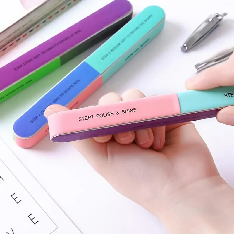 Creative Printing Nail File, Sanding Sand, Six-sided Polishing, Nail Tool, Nail Accessories, Buffer, High Quality, New