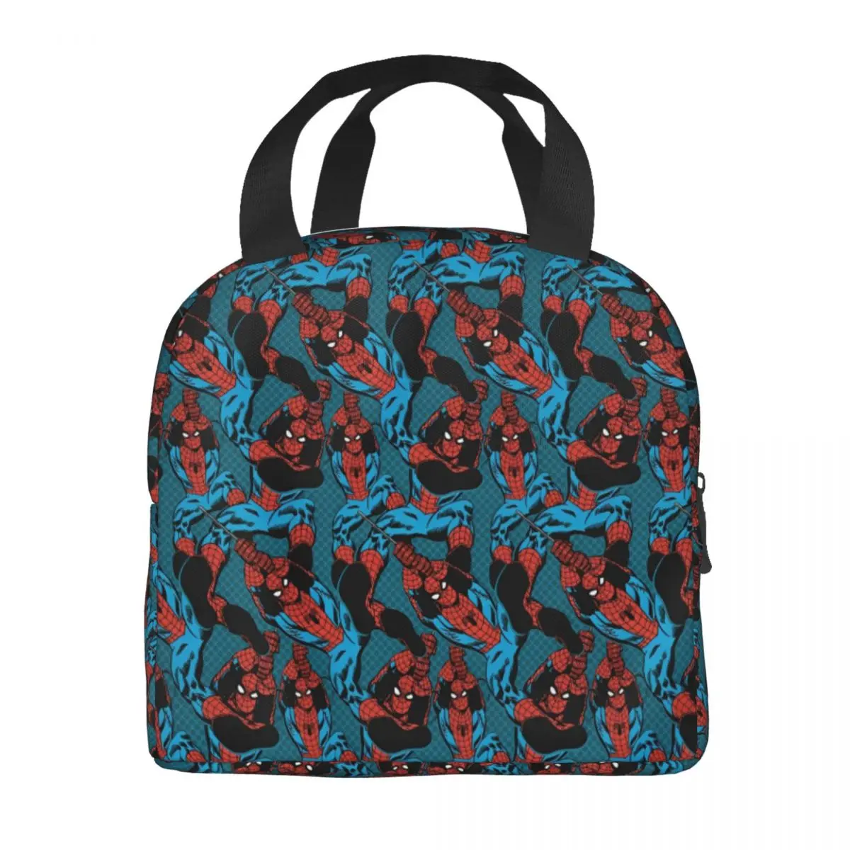 Spider Man Retro Web Swing Lunch Bag Retro Lunch Box Travel Portable Thermal Lunch Bags Custom Cooler Bag