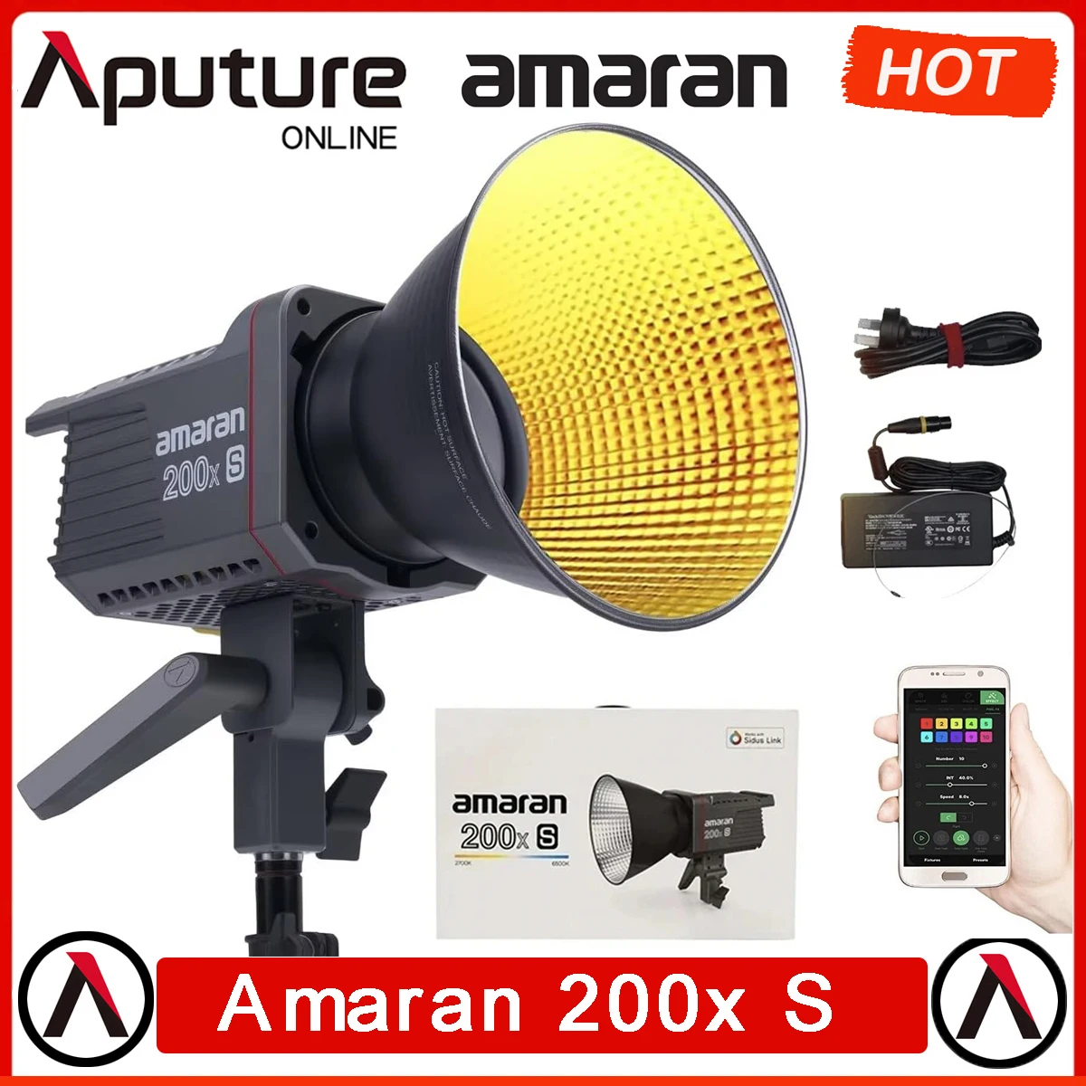 Aputure Amaran 200x S LED Video Light 200w Bi-color COB Lighting App Control for TikTok Youtube Film Photography Video Recording