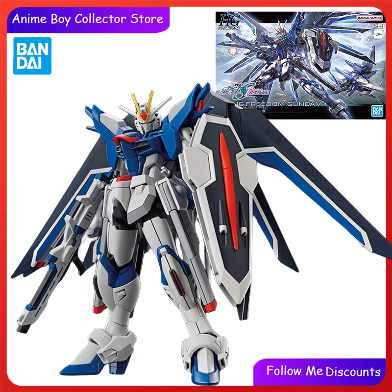 

Bandai Anime Gundam HGUC 1/144 SEED FREEDOM RISING FREEDOM Gundam Action Figures Collectible Model Toys for Boys