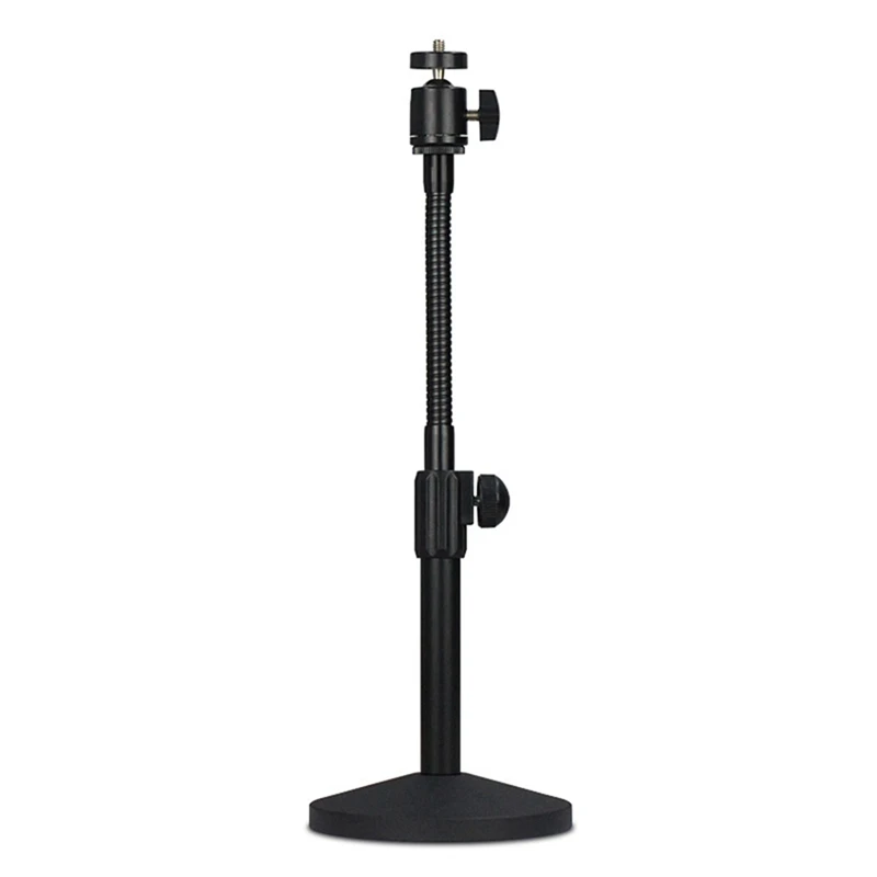 

A39Q-Hose Desktop Webcam Stand Adjustable Metal Desk Tripod Streaming Support With Sturdy Mount Base