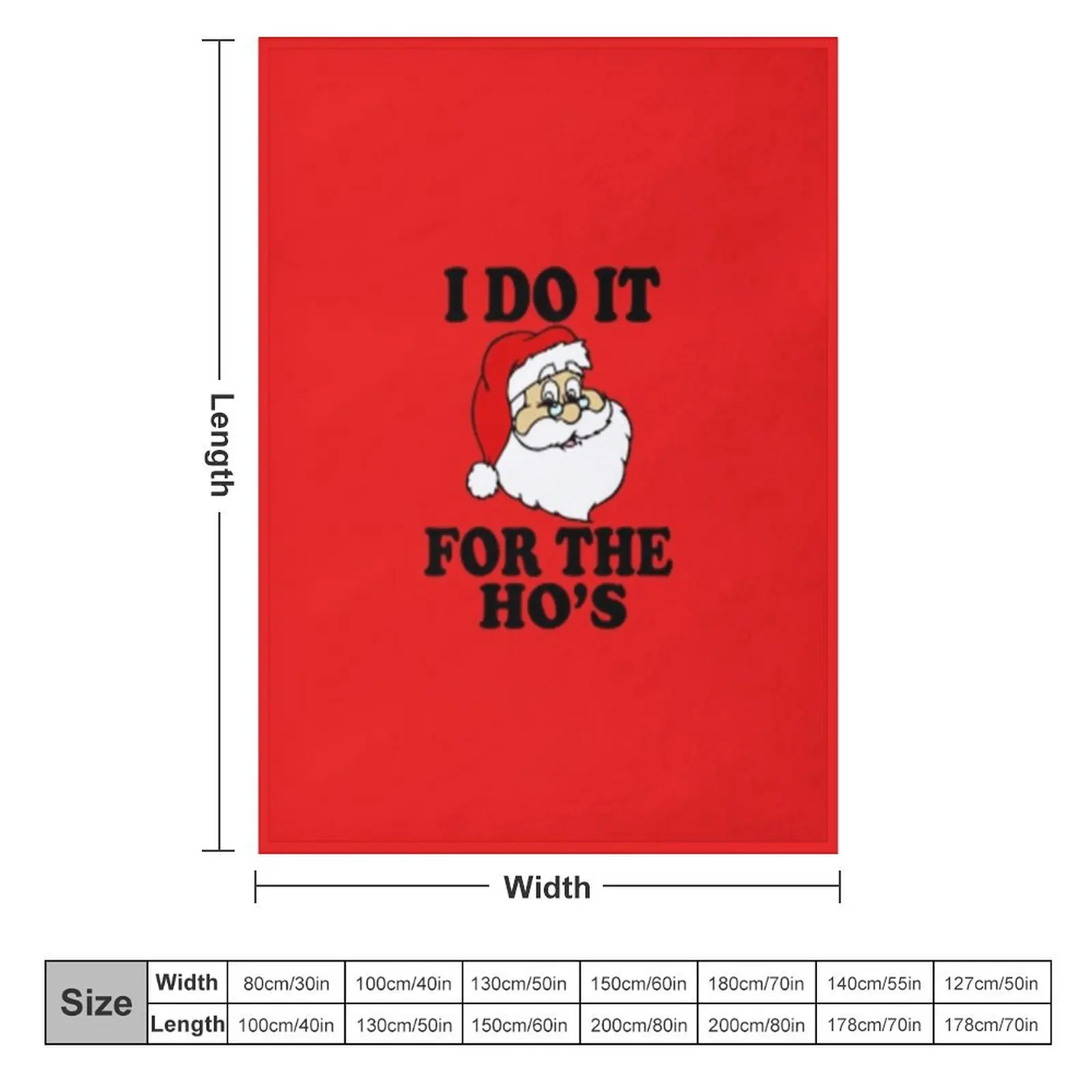 Santa Christmas Apparell | I DO IT FOR THE HO's Throw Blanket for babies for winter Vintage Blankets