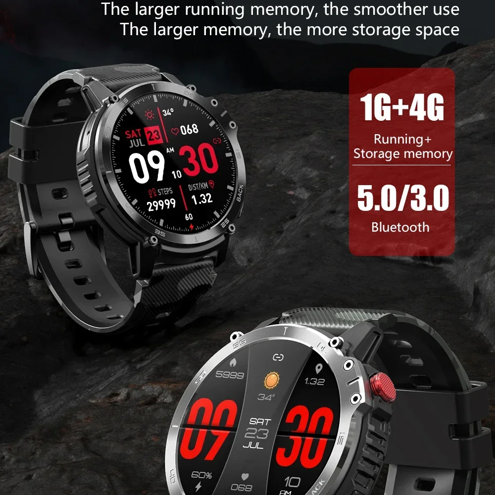 2024 Nuevo reloj inteligente C22 para hombres: llamada Bluetooth. Pantalla HD de 1,6 pulgadas. Companion de fitness con reloj inteligente de moda resistente al agua IP8.