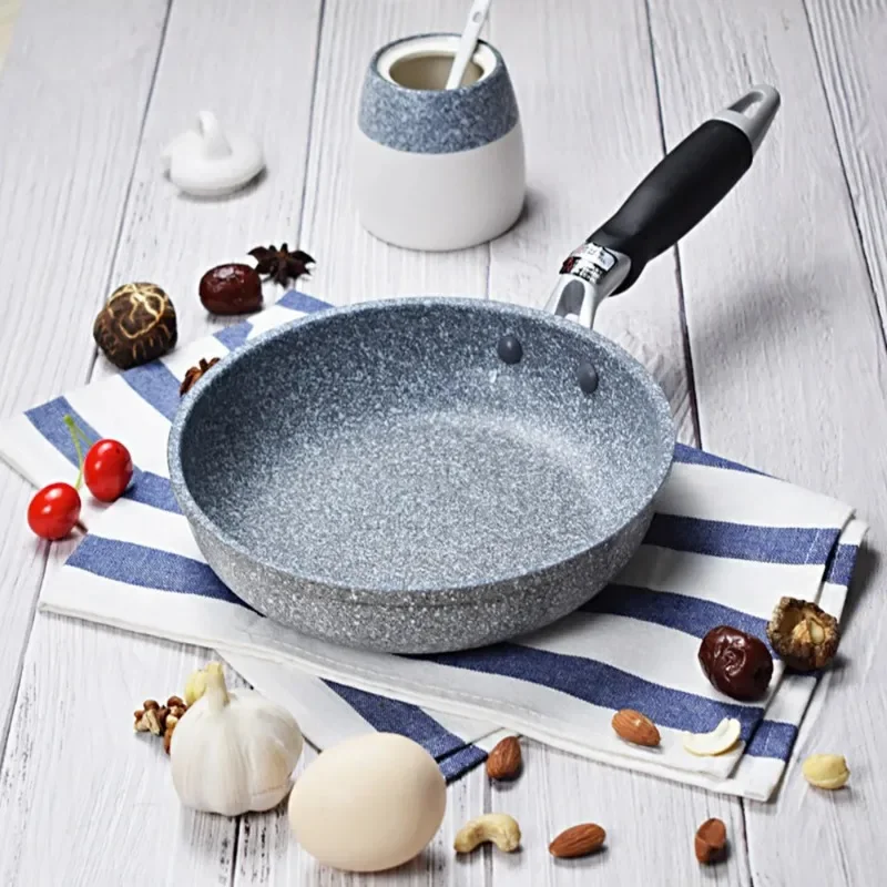 Frying Pan 20cm 26cm 28cm Non-stick Skillet Cauldron Induction Cooker Wok Pan Bread Pizza Egg Pan Gas Stove Pancake