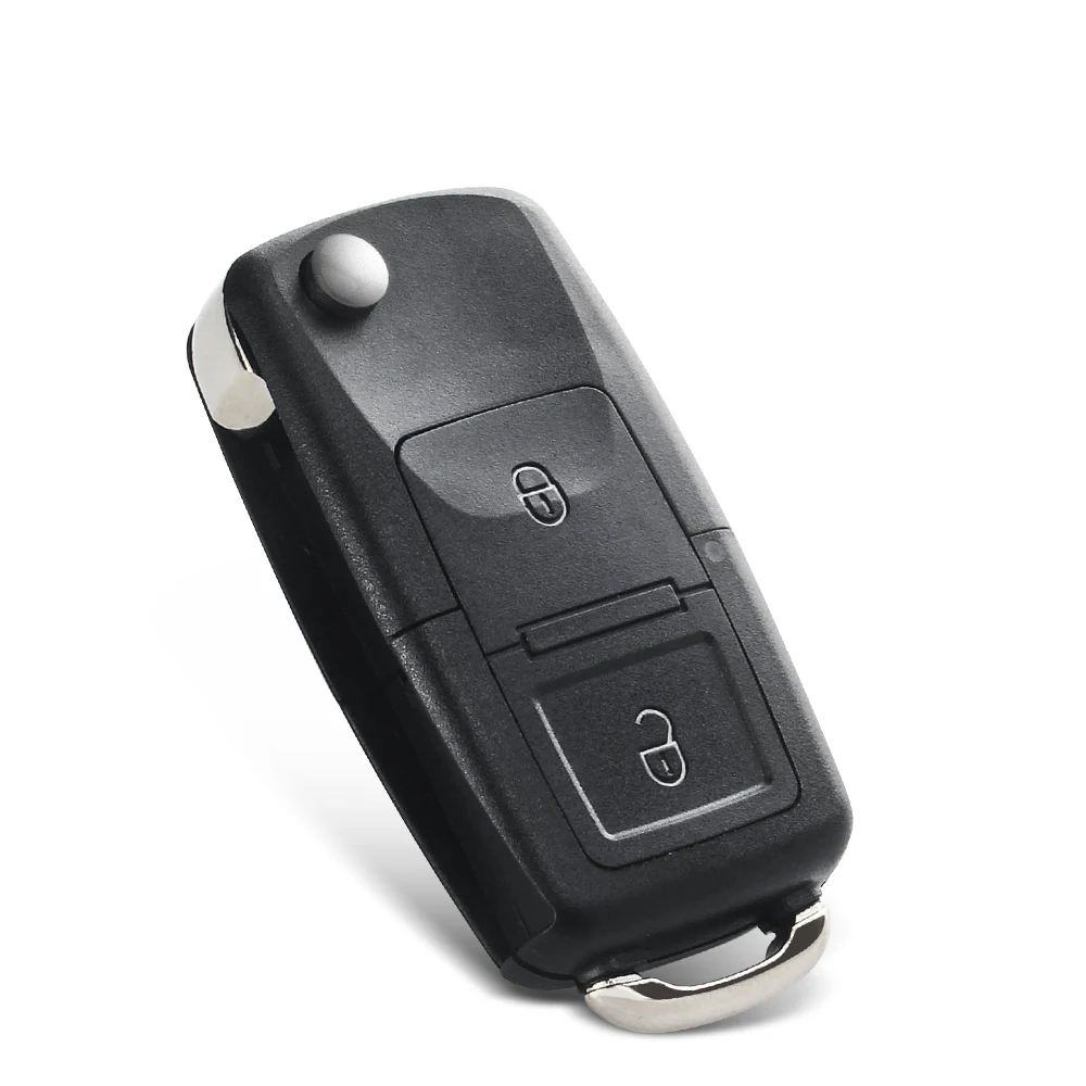 Dandkey 2 Buttons Remote Flip Folding Car Key Shell for VW Volkswagen MK4 Bora Golf 4 5 6 Passat Polo Bora Touran