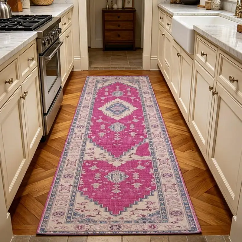 1 Piece Vintage Oriental Patterned Woven Rug, Soft And Comfortable, All-Season Suitable, Lightweight And Easy To Maintain, Home Decor For Living Room, Bedroom, Entryway, Dining Room, Autumn, Winter