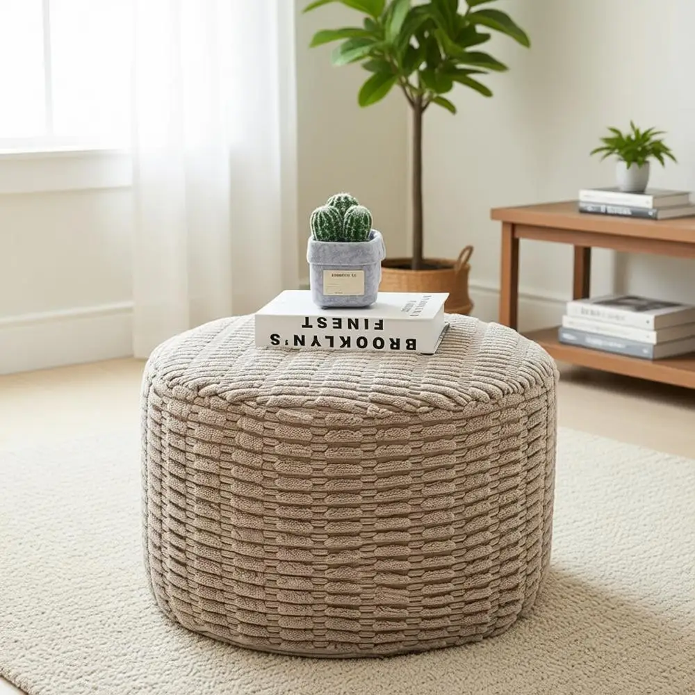 

Круглый пуф в стиле бохо: идеально подходит для гостиных, свадеб и праздничных встреч