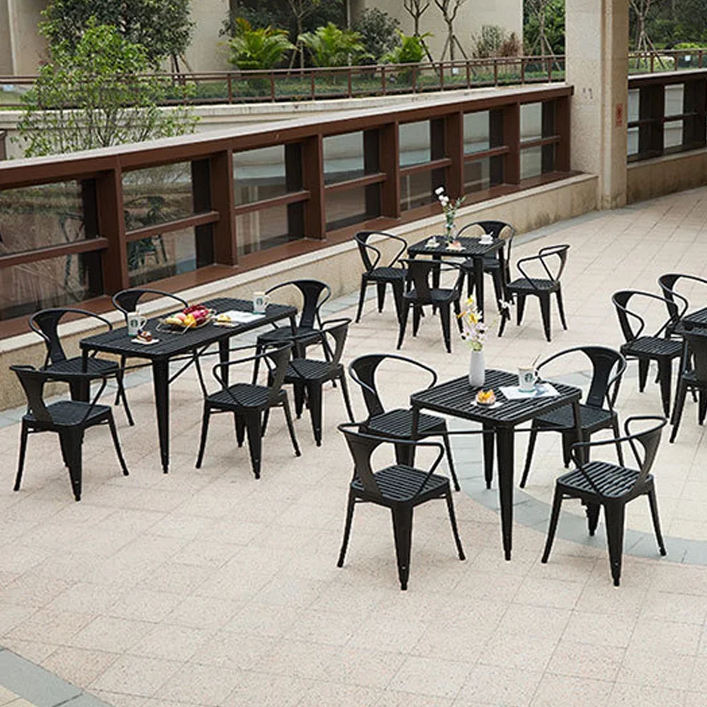 2023 야외 가구 정원 세트, 파티오 다이닝 세트, 금속 스테인레스 스틸, 가정 및 카페 숍, 레스토랑 테이블 및 의자