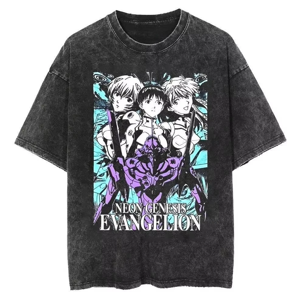 Neon Genesis Evangelion T Shirt EVA Anime Print Cotton Short Sleeve Tee Casual T-shirt for Men Women Anime Fans 2026 New