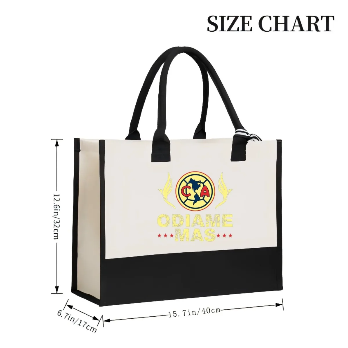 نادي أمريكا 2026 وصول جديد موضة عملية واسعة حقيبة حمل قابلة لإعادة الاستخدام نمط طباعة 2 لهجة الثقيلة حقيبة كتف كبيرة fo