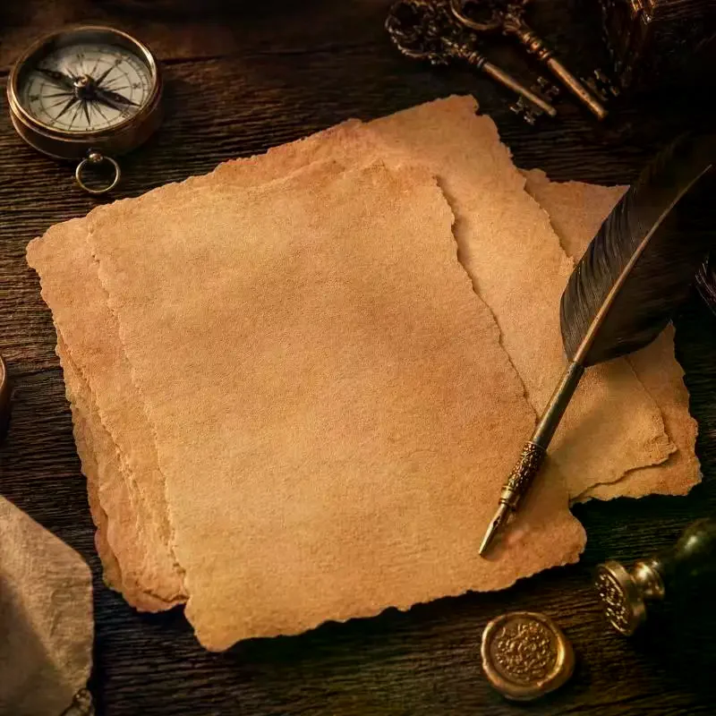 20Pcs Retro Vintage Writing Paper Letter Papers Old Europe Style Romantic Brown Papers Scrapbooking Collection Papers