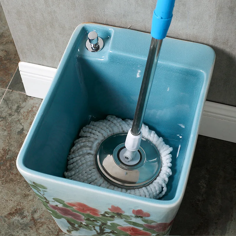 Ceramic mop sink, mop pool, balcony, bathroom, small size