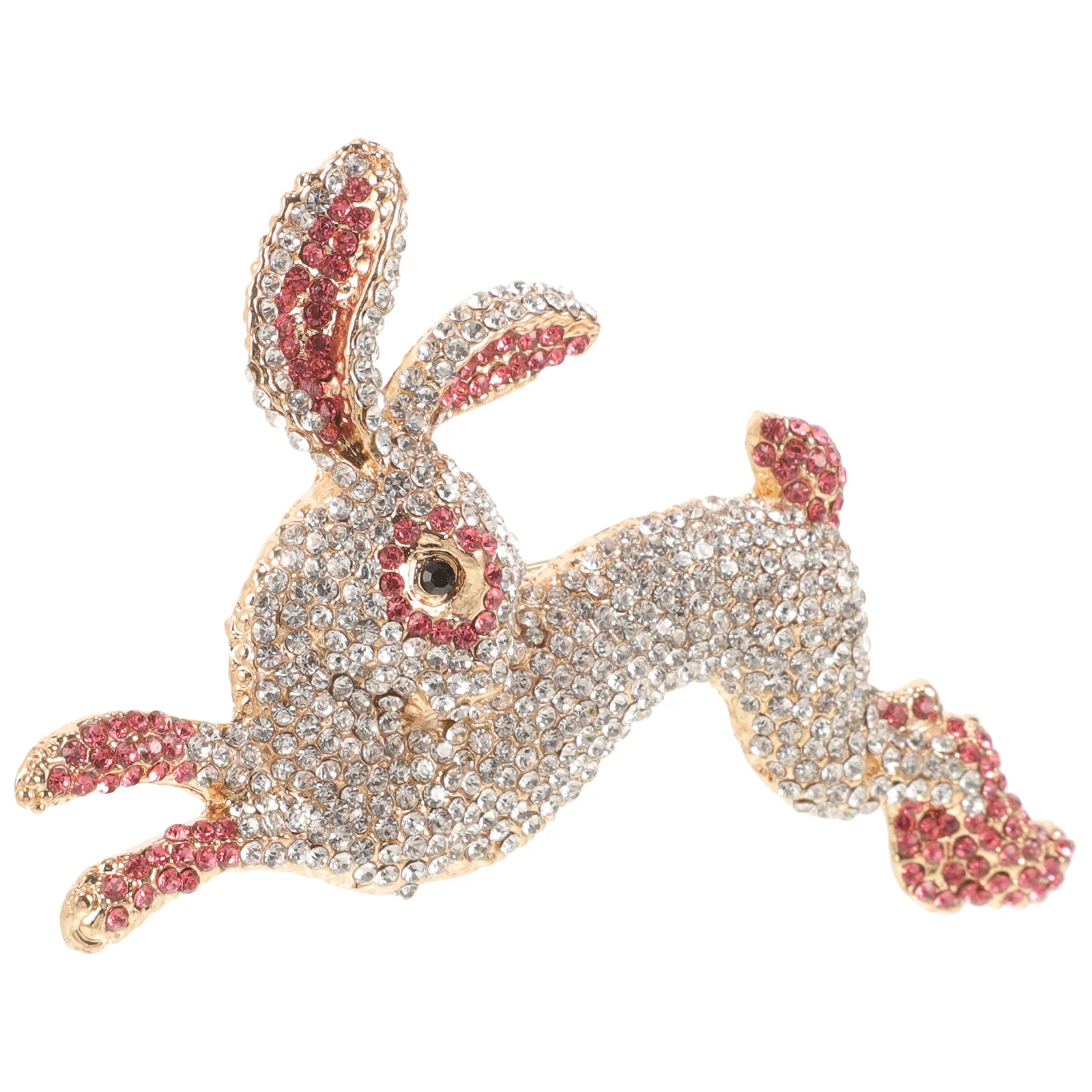 

Rhinestone Easter Bunny Brooch Rabbit Pin for Women Fashion Bling Collar Accessory Jewelry Gift Brooches for Women
