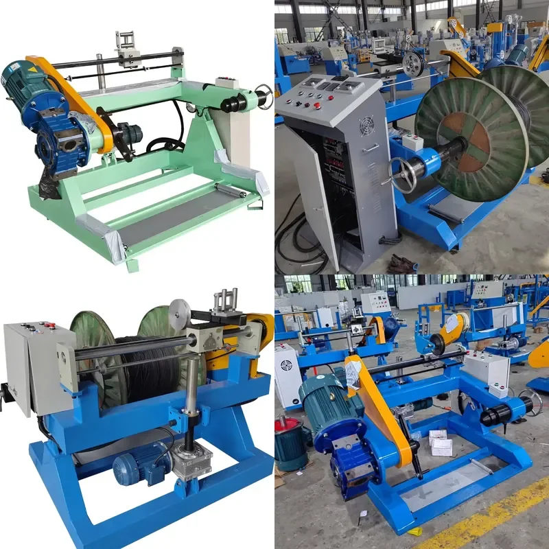 Recycling Machine 2026 GS800mm Cable Spooling Take-Up Machine Wire Rope Coiling Winder for Winding Usage