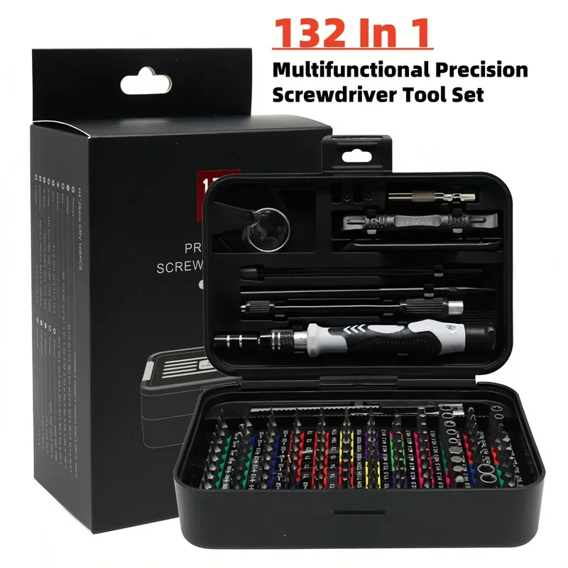 

132 In 1 Multi-Function Precision Screwdriver Tool Set Repair Laptop Computer Mobile Phone Disassembly Special Storage Box