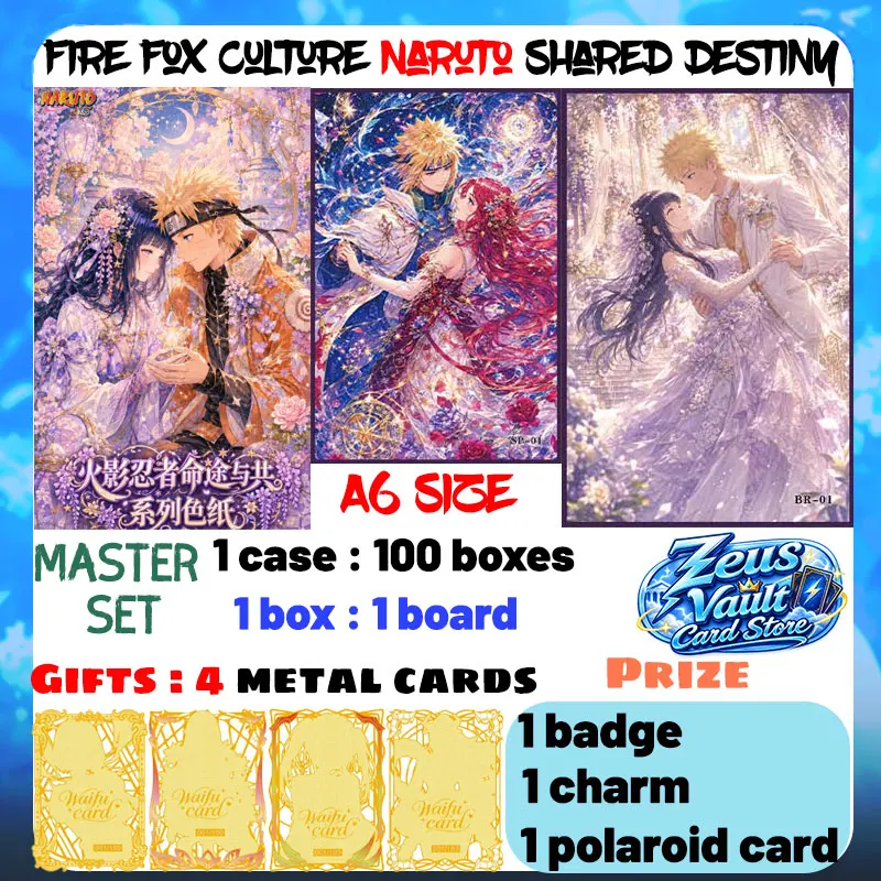 Wholesale 2026 Newest Fire Fox Culture Naruto Shared Destiny A6 Size Board Collection Cards TCG Tendy Party Toys Birthday Gifts