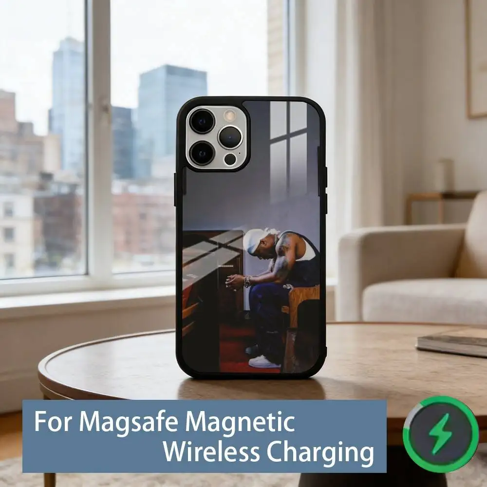 50 Cent Rapper Phone Case For iPhone17,16,15,14,13,12,11 Plus,Pro Magnetic with Magsafe Wireless Charging 5