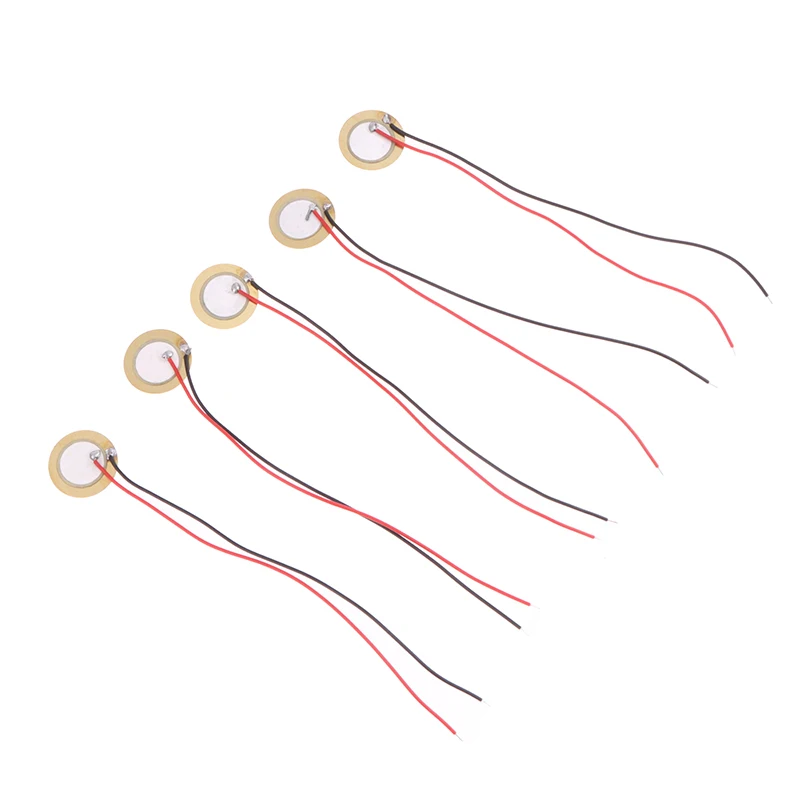 20PCS Piezo Ceramic Elements Buzzer Dia 15mm Sounder Sensor Trigger Drum Disc With Wire Copper For Buzzer