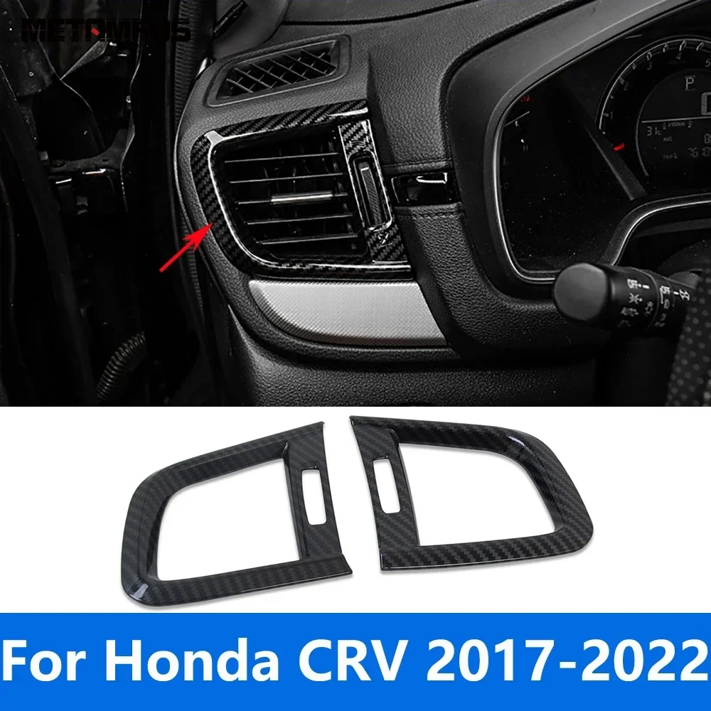 

Передняя накладка на вентиляционное отверстие для Honda CR-V CRV 2017 2018 2019 2020 2021 2022, аксессуары для интерьера из углеродного волокна