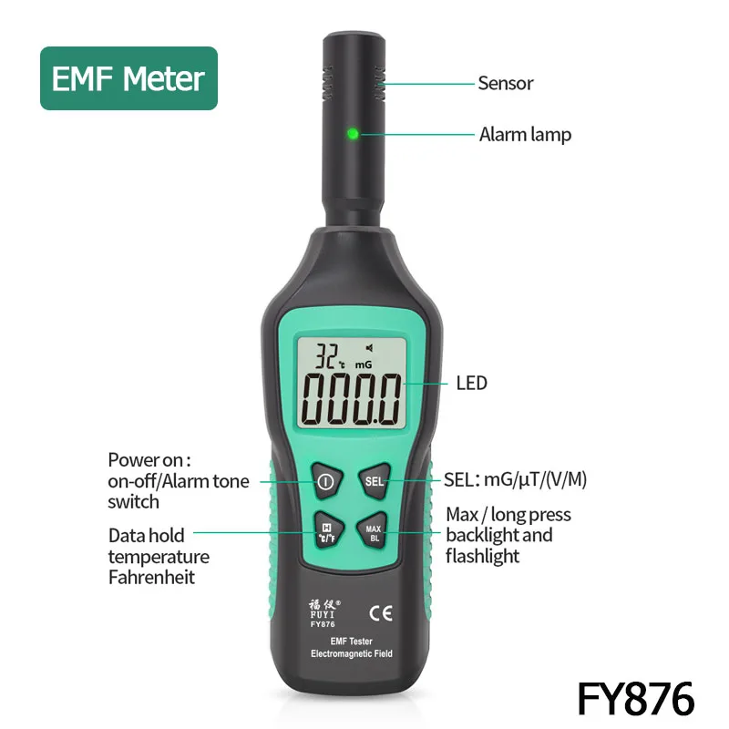 Domowy miernik EMF detektor promieniowania elektromagnetycznego ręczny precyzyjny Monitor promieniowania elektromagnetycznego