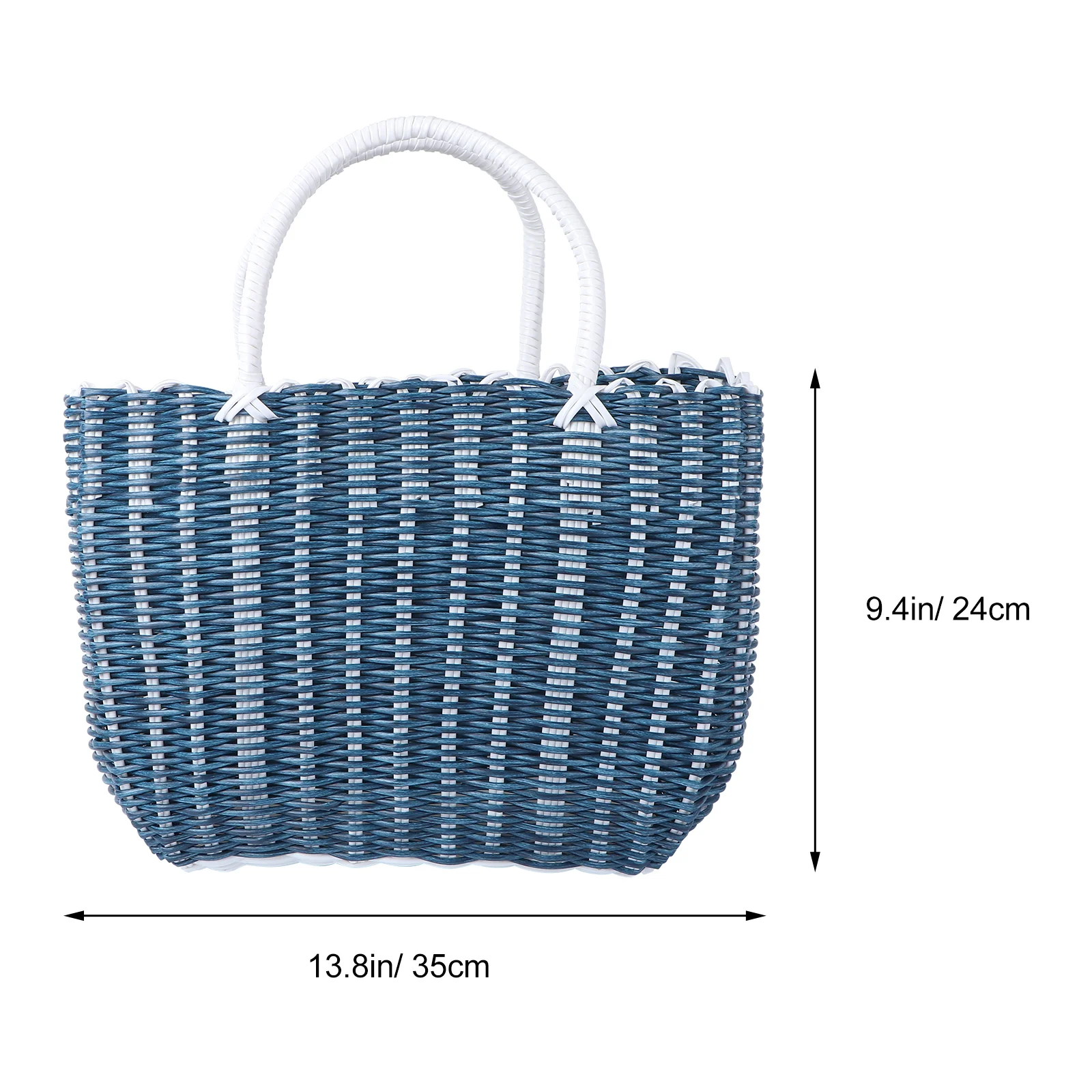 Tote Bag Plastic Basket Miss Snack Containers Bins Weaving Storage Portable Shopping