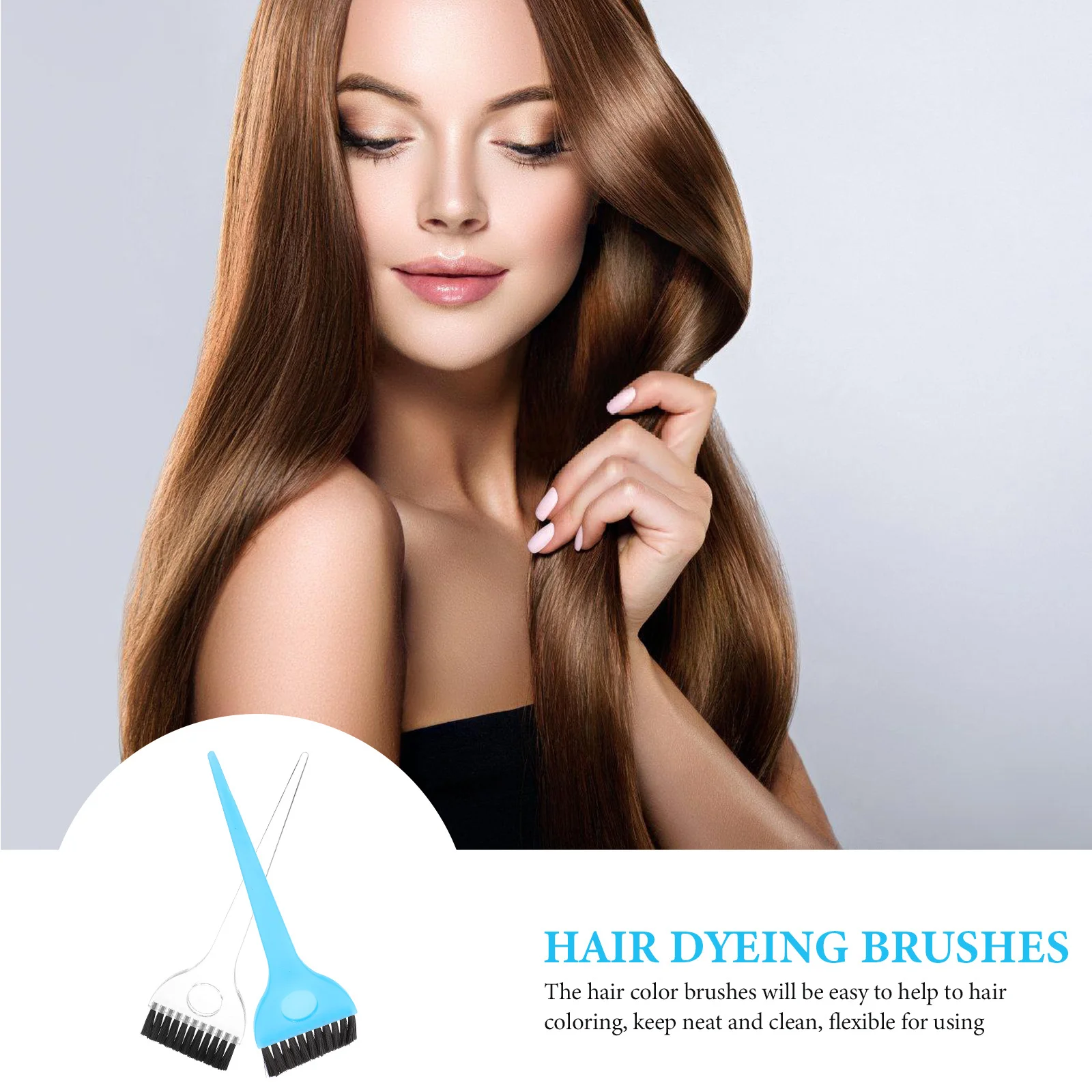 

2 шт., щетка для окрашивания волос, расческа для краски для волос, гибкая щетина, эргономичная ручка для салона, парикмахеров, парикмахеров, необходимые вещи