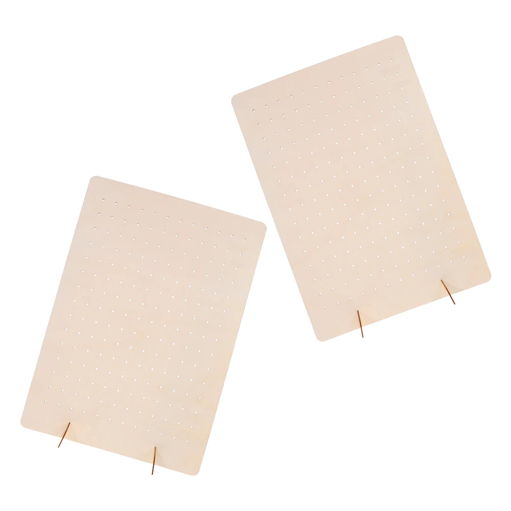 

2 Pcs Jewelry Display Stand Earring Organizer Rack Board Craft Fair Supplies Wooden Holder for Women