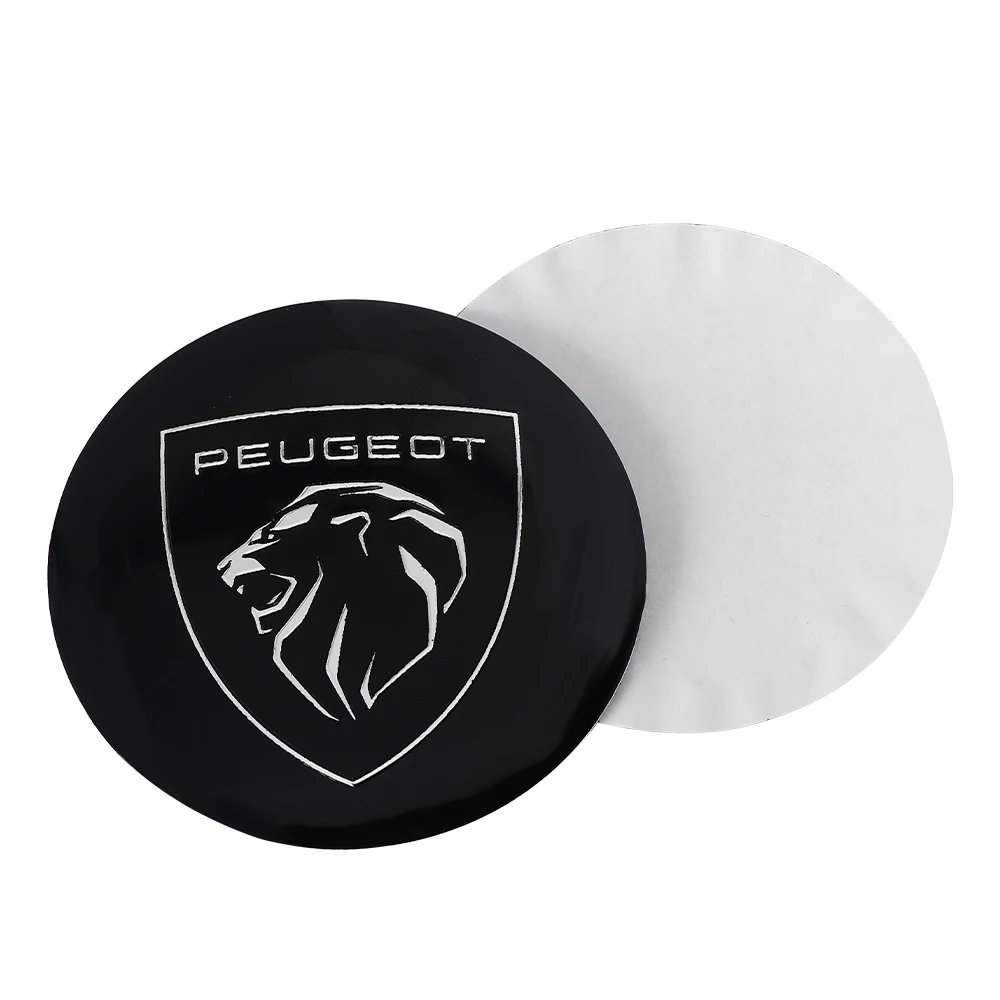 4Pcs 56/60/65mm Car Wheel Hub Cap Rim Center Cover Stickers For Peugeot 2008 5008 301 206 307 208 308 3008 207 407 408 508 view 4