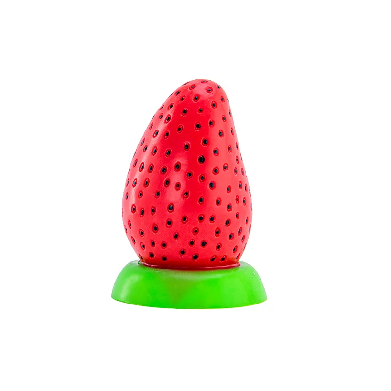 Cute strawberry silicone suction cup simulation penis dildo couples flirting plug toys gay sexy anal plugs erotic products shop