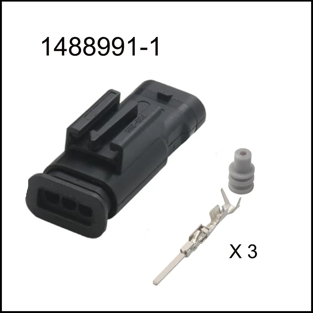 200SET 1718644-2 1488991-1 auto Waterproof cable connector 3 pin automotive famale male Plug socket Includes terminal seal