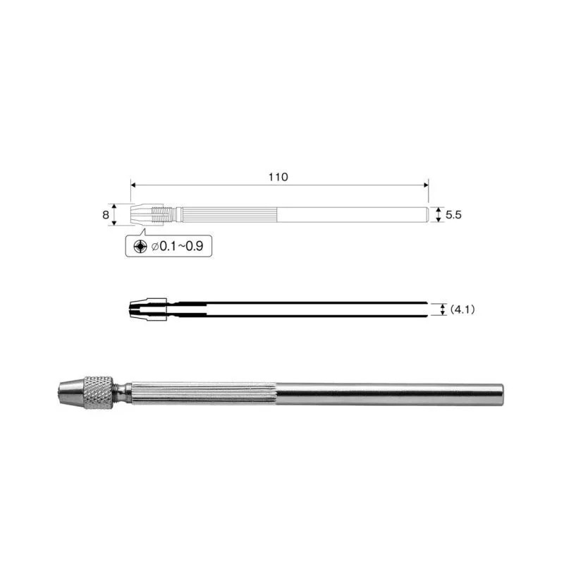 ANEX Penetration Type Precision Pin Vise Jewelry Making & Micro Drilling Carbon Steel Hollow Handle for Adjustable Drill Bits view 5