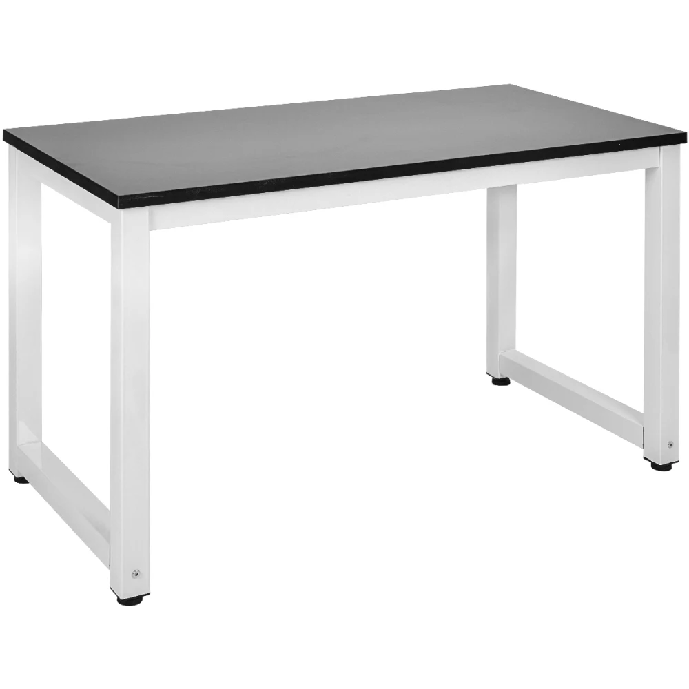 Office Computer Desk, Home Office Desk Workbench PC Desk 120x60x75cm Chrome Plated Steel Table Legs with Adjustable Support Feet