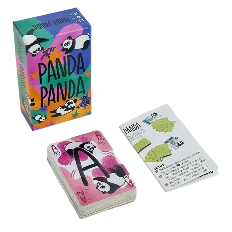 PANDA PANDA Card Board Game Exciting Family Game Night Choice 15 Minutes Quick Play2-4 Players Compact Travel Friendly Small Box