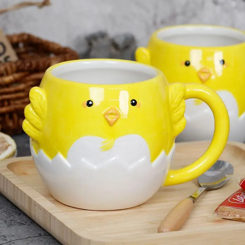 

Cartoon Chicken Style Mug, Drinking Water, Milk, Coffee Cup, Cute Rabbit, Breakfast Cups, Gift Friends Drinkware