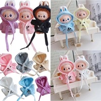 4.0 The Monsters Pin Love Series 15 17cm For Labubu Doll ADI Hoodie Clothes Korean Idol Sports Shoes Set Clothing Accesorios