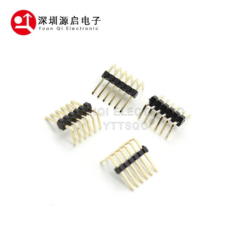 R/A 1.27mm 1.27 Single Row Right Angle Male Breakaway PCB Board Pin Header Socket Connector Pinheader 1*40p 1*50P 1x2/3/4/5/6/7/