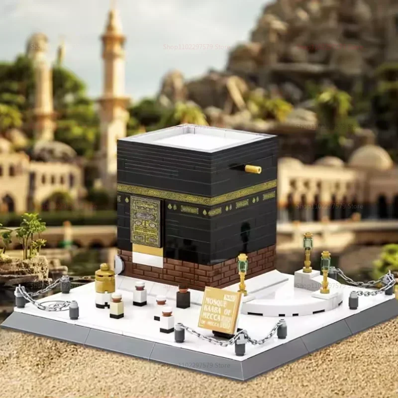 446PCS Mecca Mosque Kaaba World Architecture Model Building Blocks Toy Educational Assembly Block Toy Child Toys Gift For Adults