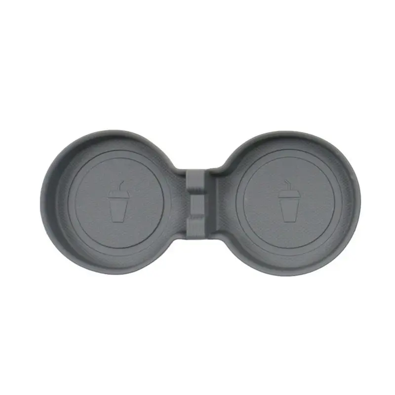 A73Q-Water Cup Mat Water Cup Non-Slip Mat TPE For Tesla Model 3 Highland 2024 Interior Accessories, Grey
