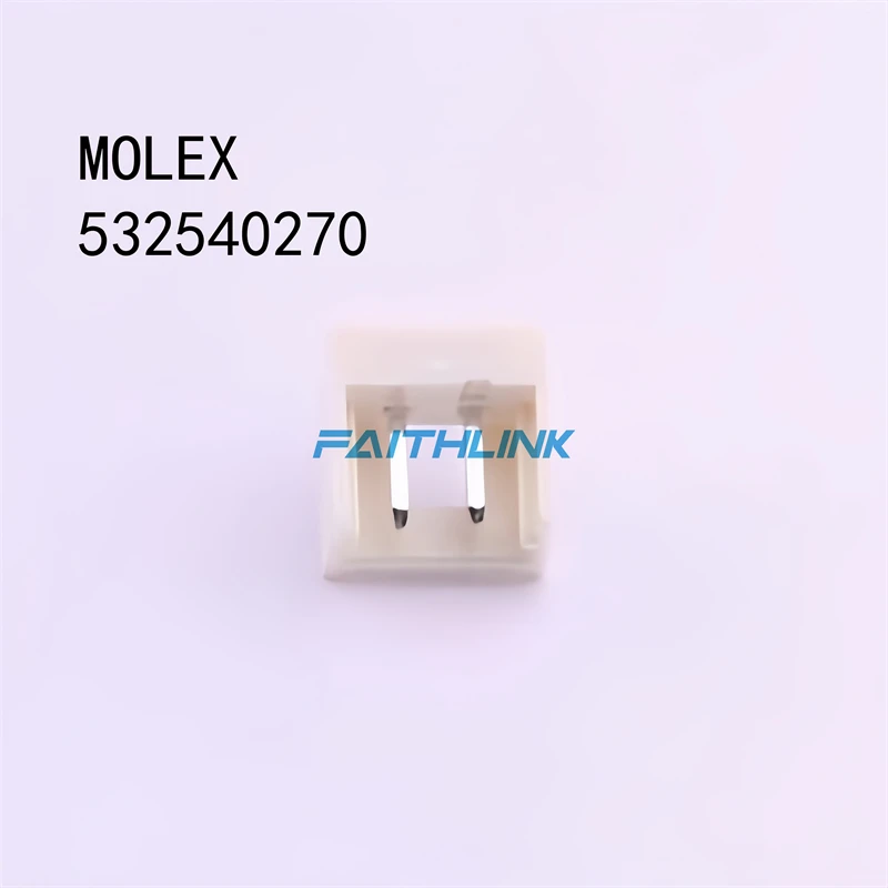 10PCS 532540270 53254-0270 MOLEX connector 1x2P spacing: 2mm curved insertion 100% New original